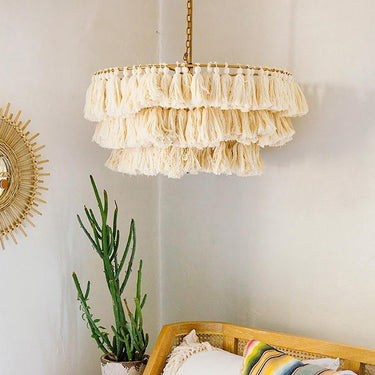 Fiore Boho Handmade Tassel Pendant Lamp
