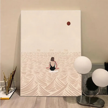 Brenna Beach Man and Girl Poster