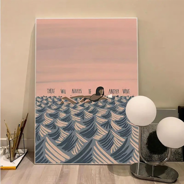 Brenna Beach Man and Girl Poster