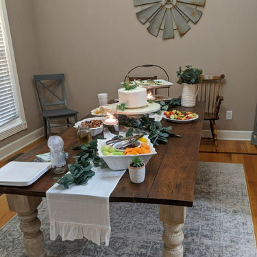 Valentina Romantic Frill Table Runner