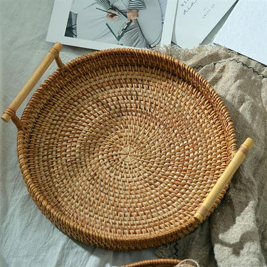 Ubud Round Rattan Tray